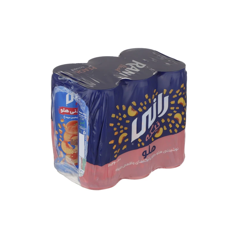 qualityq_90-43068 نوشیدنی هلو رانی حاوی تیکه های واقعی میوه - 240 میلی لیتر بسته 6 عددی - تصویر 1