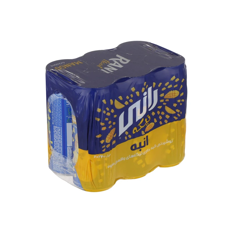 qualityq_90-43076 نوشیدنی انبه حاوی تیکه های واقعی میوه رانی - 240 میلی لیتر بسته 6 عددی - تصویر 1