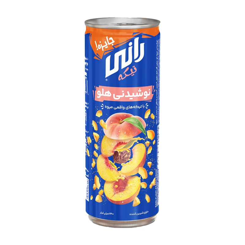 qualityq_90-43097 نوشیدنی هلو رانی حاوی تیکه های میوه - 240 میلی لیتر - تصویر 1