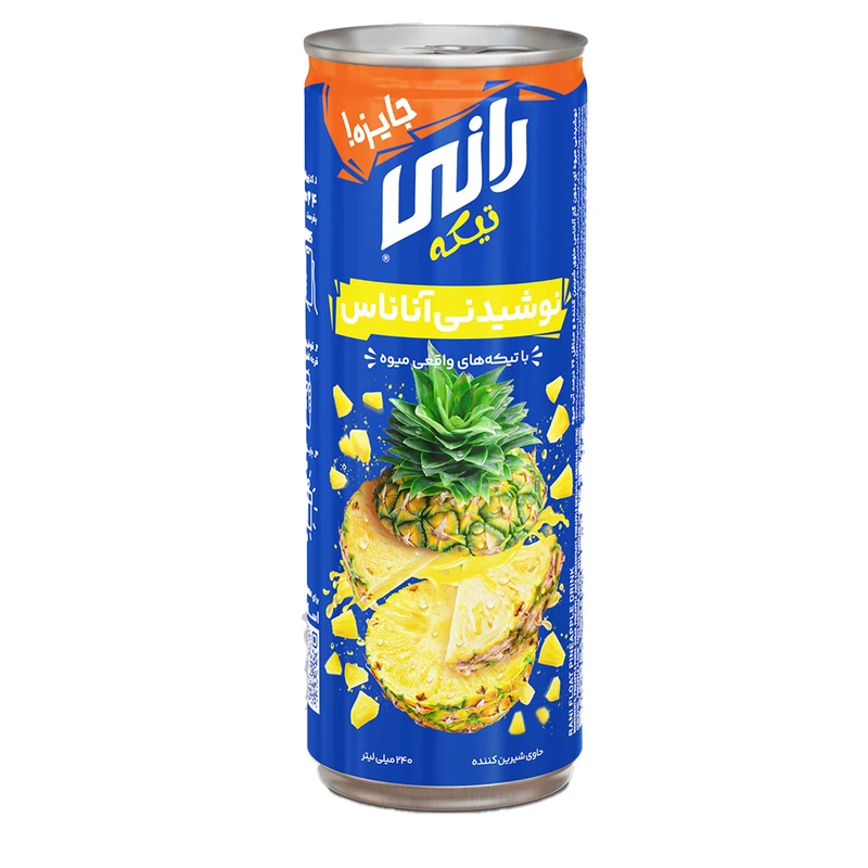 qualityq_90-43103 نوشیدنی آناناس رانی حاوی تیکه های میوه - 240 میلی لیتر - تصویر 1