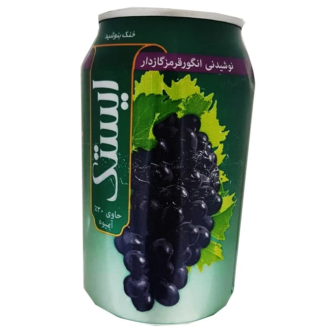 qualityq_90-45140 نوشیدنی گازدار انگورقرمز ایستک - 330 میلی لیتر - تصویر 1