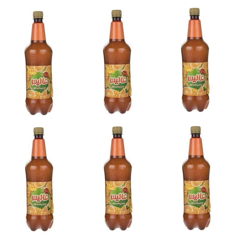 qualityq_90-45580 آبمیوه گازدار انبه پرتقال عالیس - 1000 میلی لیتر بسته 6 عددی - تصویر 1