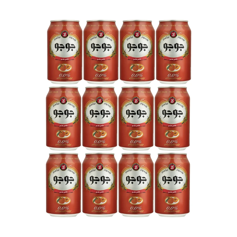 qualityq_90-45977 ماءالشعیر جوجو با طعم هلو - 330 میلی لیتر بسته 12 عددی - تصویر 1