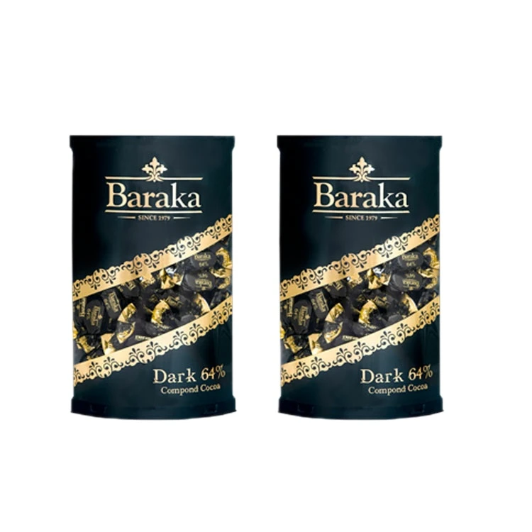 qualityq_90-46459 فرآورده کاکائویی 64 درصد مغز دار تیره باراکا- 400 گرم بسته 2 عددی - تصویر 1