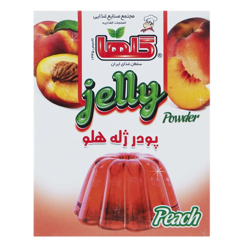 qualityq_90-47340 پودر ژله هلو گلها مقدار 100 گرم - تصویر 1