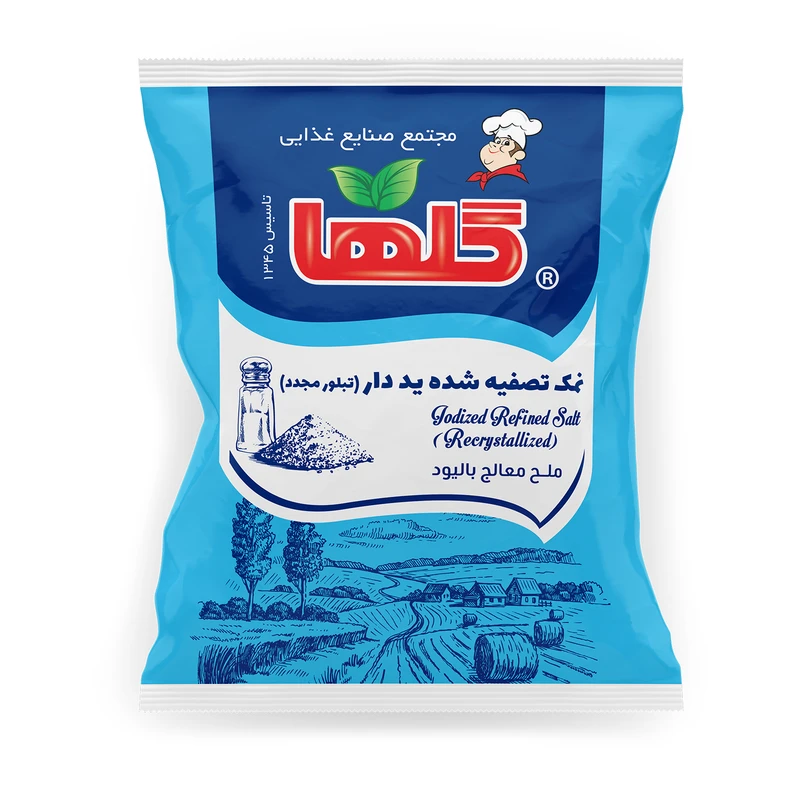 qualityq_90-47415 نمک تصفیه شده ید دار تبلور مجدد گلها - 700 گرم - تصویر 1