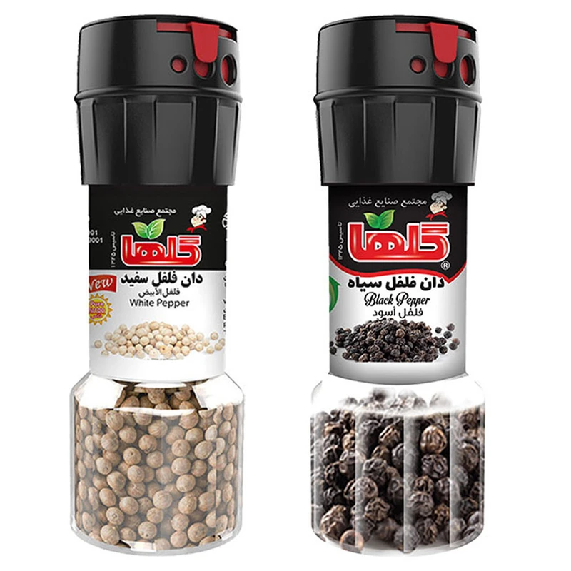 qualityq_90-47455 دانه فلفل سیاه گلها - 40 گرم به همراه دانه فلفل سفید گلها - 40 گرم - تصویر 1