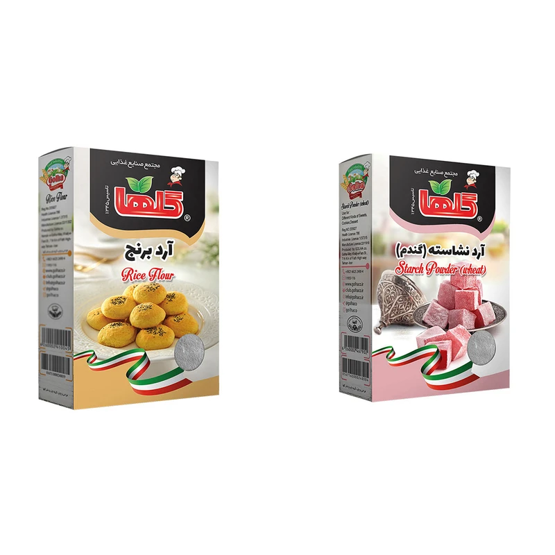 qualityq_90-47525 آرد برنج و آرد نشاسته گلها- 120 گرم بسته 2 عددی - تصویر 1