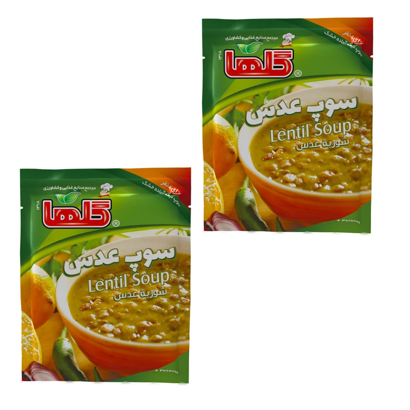 qualityq_90-47600 سوپ نیمه آماده عدس گلها - 70 گرم بسته 2 عددی - تصویر 1