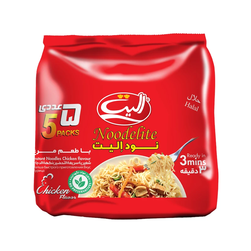 qualityq_90-47707 نودل با طعم مرغ الیت - 75 گرم بسته 5 عددی - تصویر 1