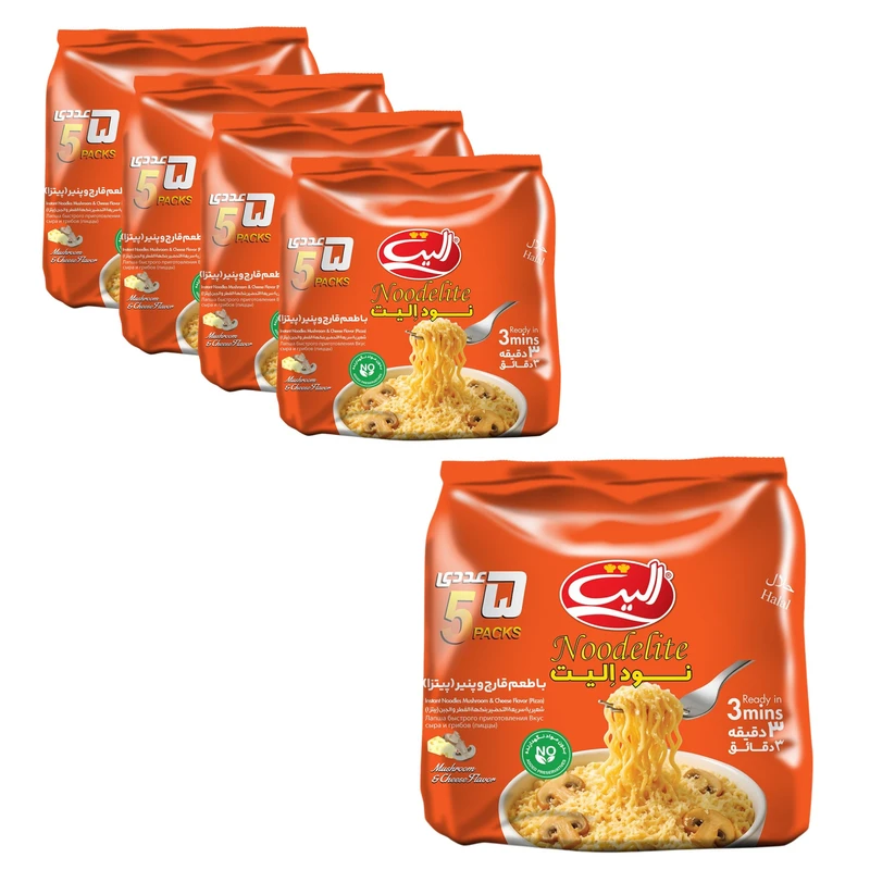 qualityq_90-47737 نودل قارچ و پنیر الیت - 70 گرم بسته 5 عددی - تصویر 1