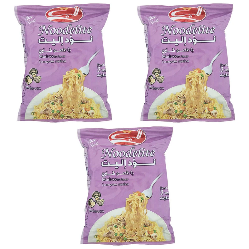 qualityq_90-47974 نودل با طعم قارچ الیت - 75 گرم بسته 3 عددی - تصویر 1