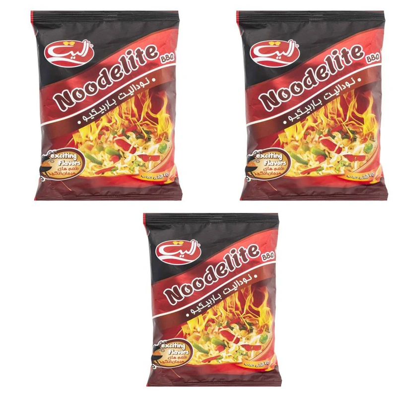 qualityq_90-48094 نودل با طعم چاشنی باربیکیو الیت - 75 گرم بسته 3 عددی - تصویر 1