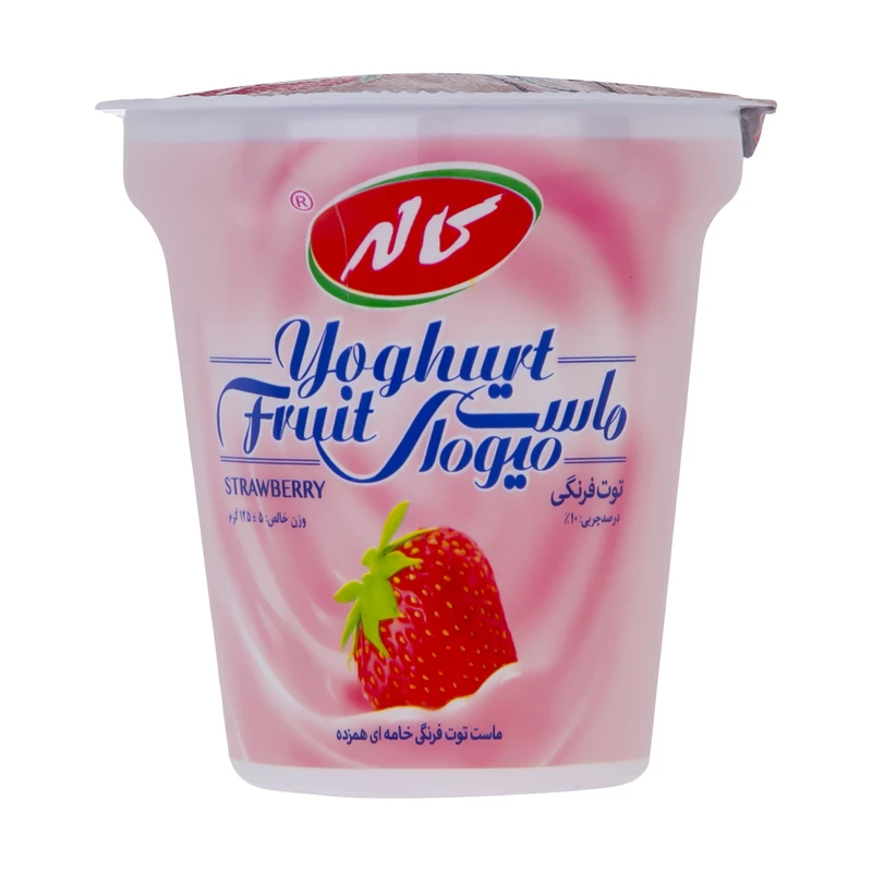 qualityq_90-4900 ماست میوه ای با طعم توت فرنگی کاله - 125 گرم - تصویر 1