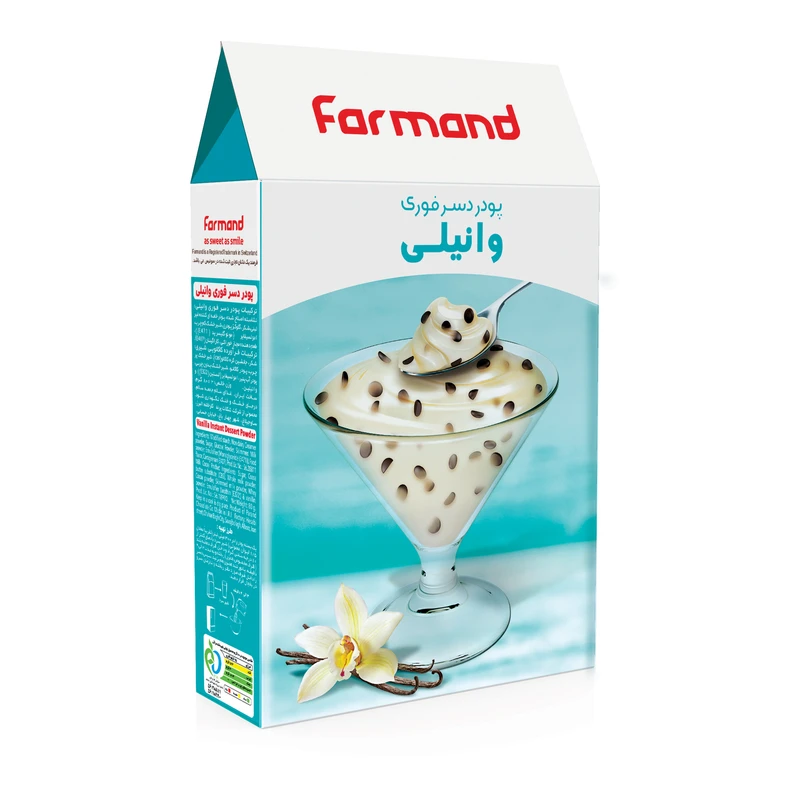 qualityq_90-49172 پودر دسر فوری وانیلی با تکههای شکلات فرمند - 100 گرم - تصویر 1