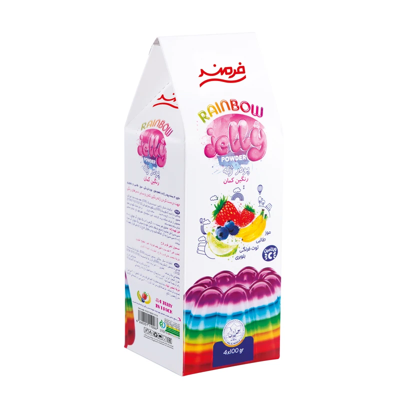 qualityq_90-49185 پودر ژله رنگین کمان فرمند مقدار 400 گرم - تصویر 1