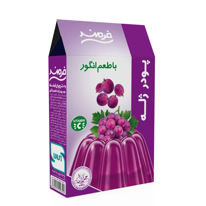 qualityq_90-49418 پودر ژله انگور فرمند - 100 گرم - تصویر 1