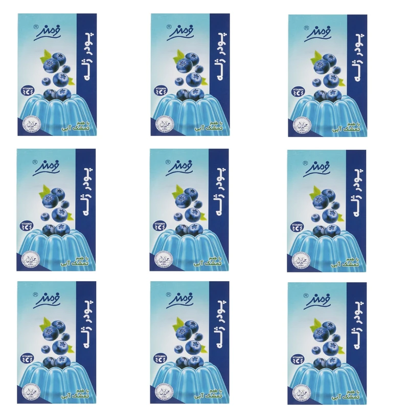 qualityq_90-49832 پودر ژله بلوبری فرمند - 100 گرم بسته 9 عددی - تصویر 1