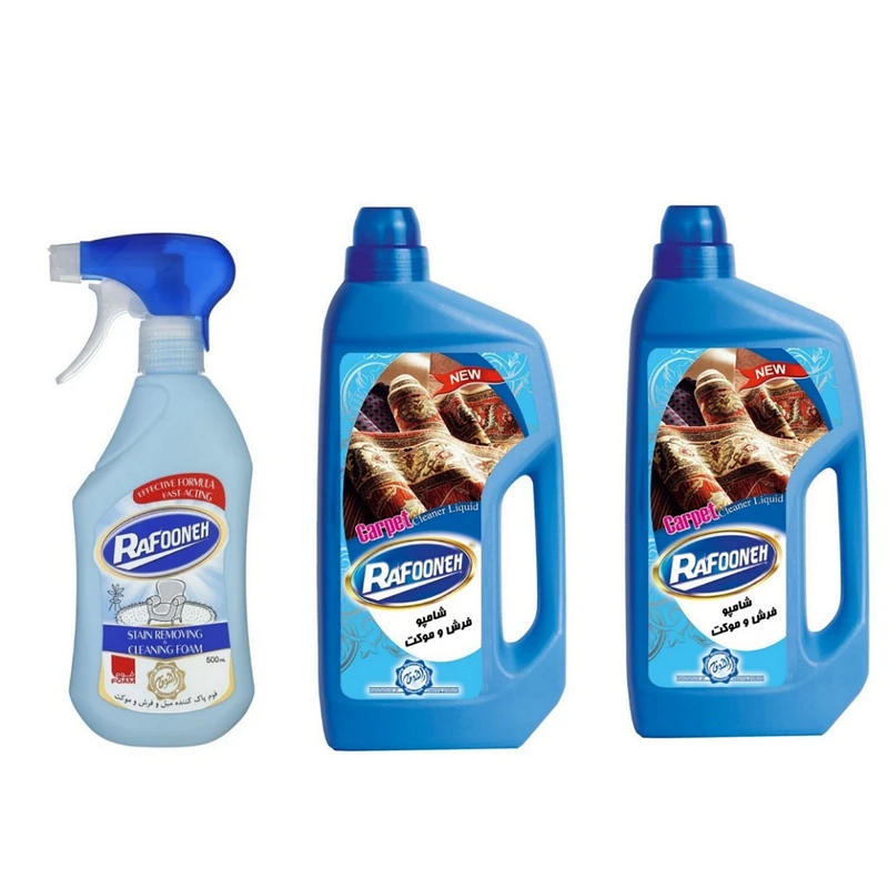 qualityq_90-50074 فوم پاکننده مبل فرش و شامپو مبل فرش رافونه مدل 003 بسته 3 عددی - تصویر 1
