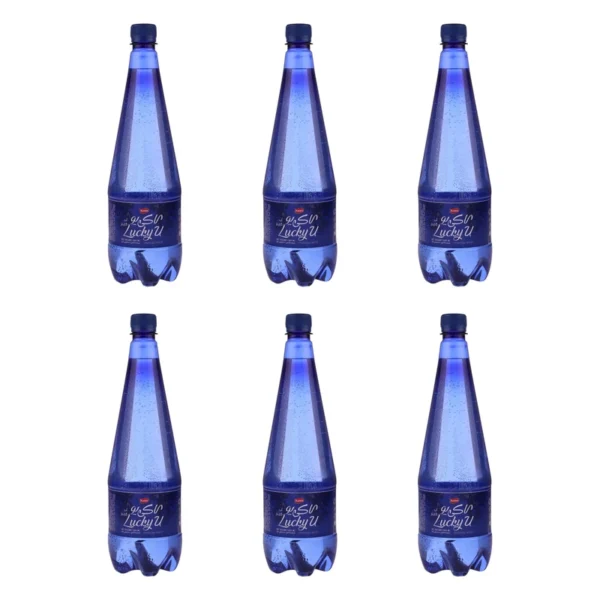 آب گازدار لاکی یو کاله - 1 لیتر بسته 6 عددی