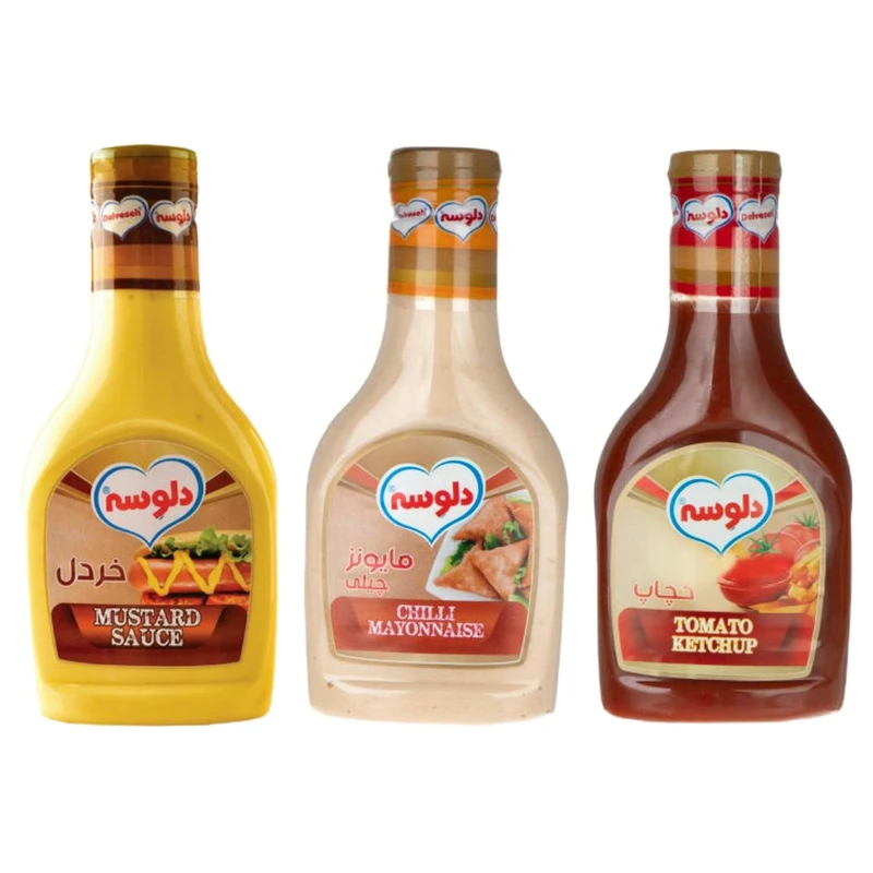 qualityq_90-51770 سس خردل و کچاپ و مایونز چیلی دلوسه - 480 گرم بسته 3 عددی - تصویر 1