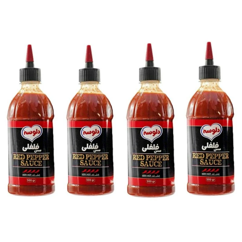 qualityq_90-51774 سس فلفل قرمز تند دلوسه - 500 گرم بسته 4 عددی - تصویر 1