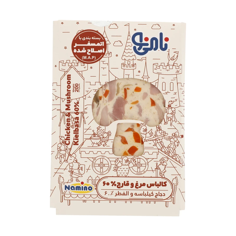 qualityq_90-52055 کالباس 60 درصد مرغ و قارچ نامی نو - 200 گرم - تصویر 1