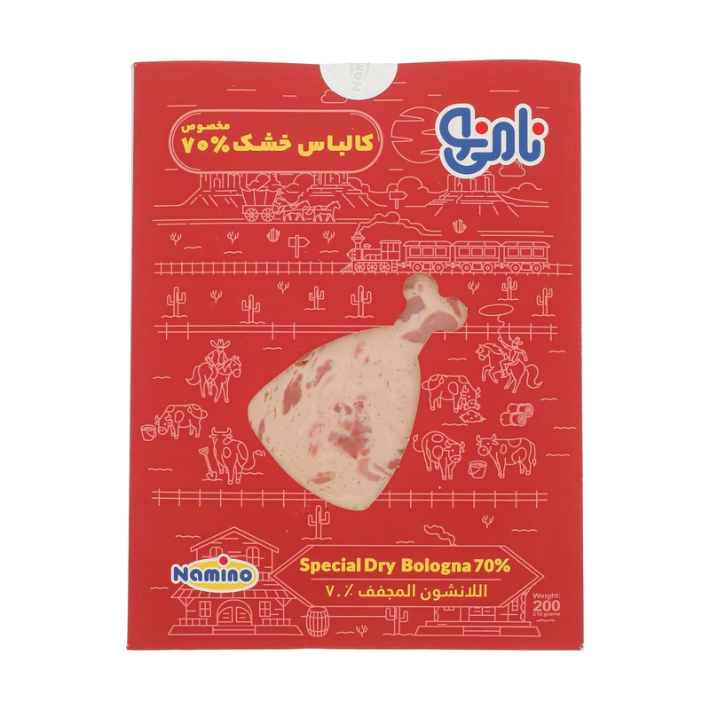 qualityq_90-52072 کالباس خشک مخصوص 70 درصد گوشت نامی نو - 200 گرم - تصویر 1