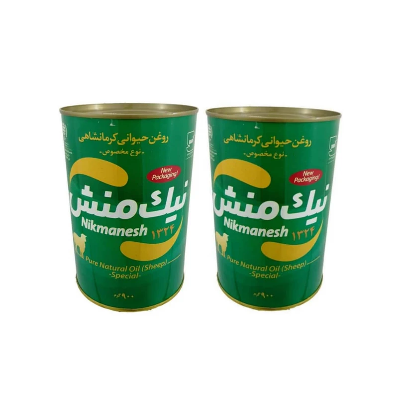 qualityq_90-52564 روغن حیوانی کرمانشاهی مخصوص نیک منش - 900 گرم بسته دو عددی - تصویر 1