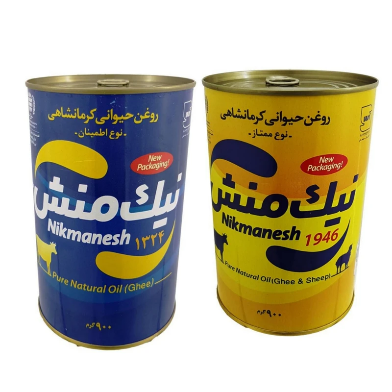 qualityq_90-52594 روغن حیوانی گاوی و روغن حیوانی گاوی گوسفندی نیک منش- 900 گرم بسته 2 عددی - تصویر 1