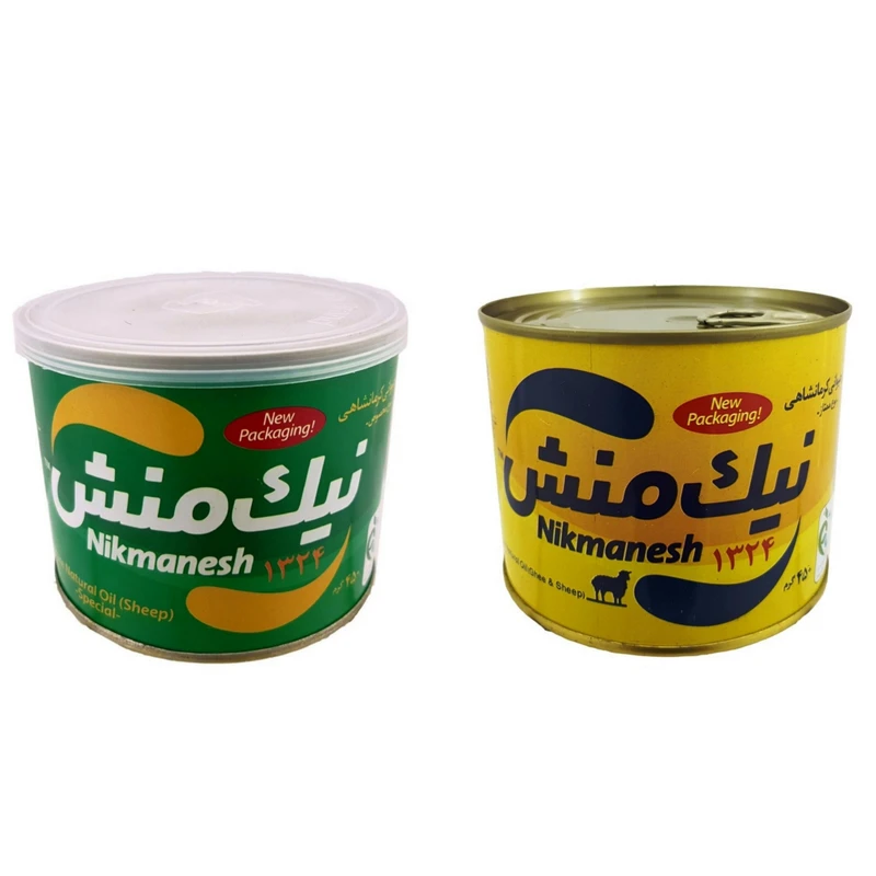qualityq_90-52598 روغن حیوانی گوسفندی و روغن حیوانی گاوی گوسفندی نیک منش-450 گرم بسته 2 عددی - تصویر 1