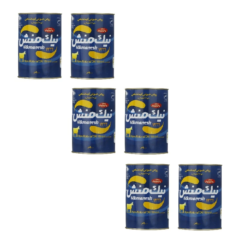 qualityq_90-52603 روغن حیوانی کرمانشاهی اطمینان نیک منش -900 گرم مجموعه 6 عددی - تصویر 1