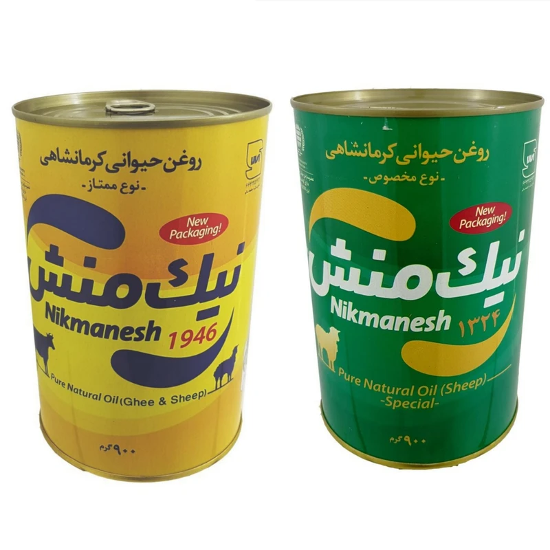 qualityq_90-52620 روغن حیوانی گوسفندی و روغن حیوانی گاوی گوسفندی نیک منش -900 گرم بسته 2 عددی - تصویر 1