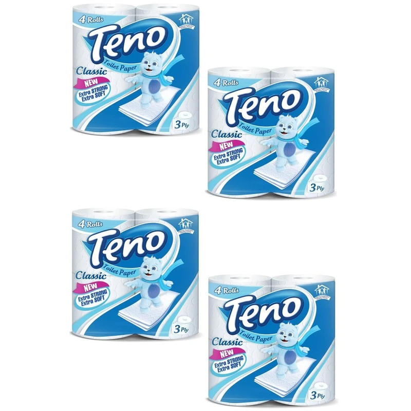 qualityq_90-52676 دستمال توالت تنو مدل کلاسیک چهار بسته 4 عددی - تصویر 1