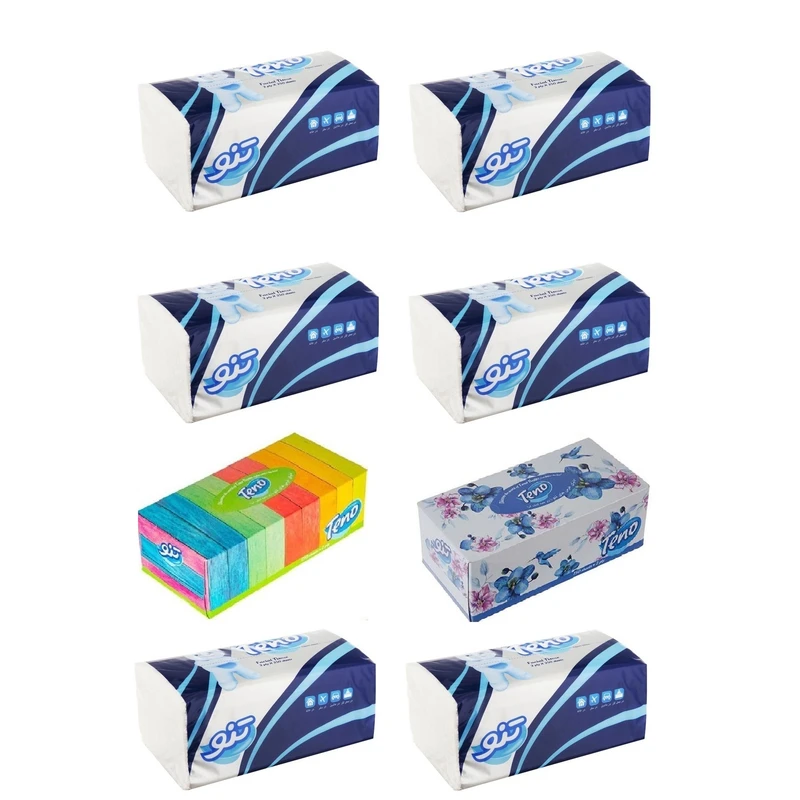 qualityq_90-52738 دستمال کاغذی تنو مدل میکس 62 مجموعه 8 عددی - تصویر 1