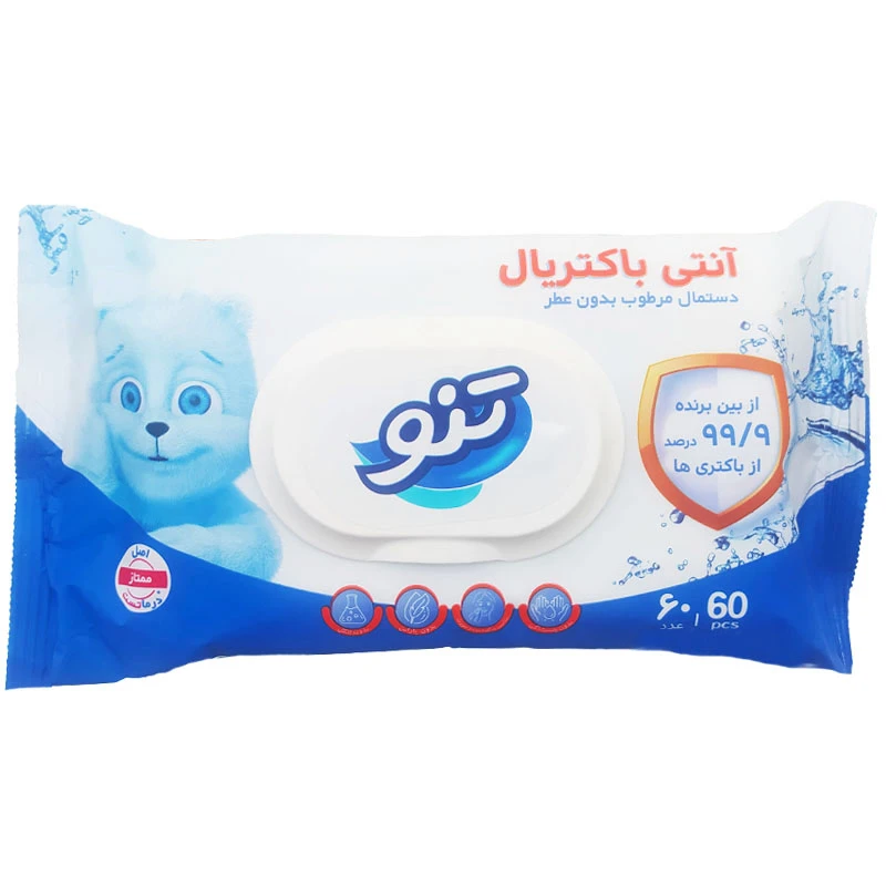 qualityq_90-52803 دستمال مرطوب تنو مدل T60 بسته 60 عددی - تصویر 1