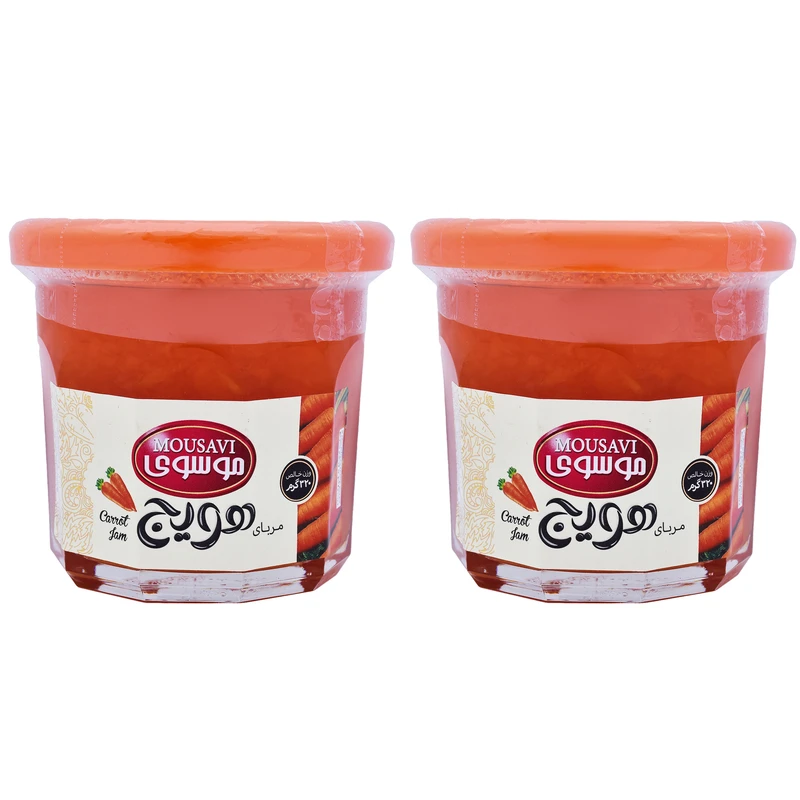 qualityq_90-53412 مربای هویج موسوی - 320 گرم بسته 2 عددی - تصویر 1