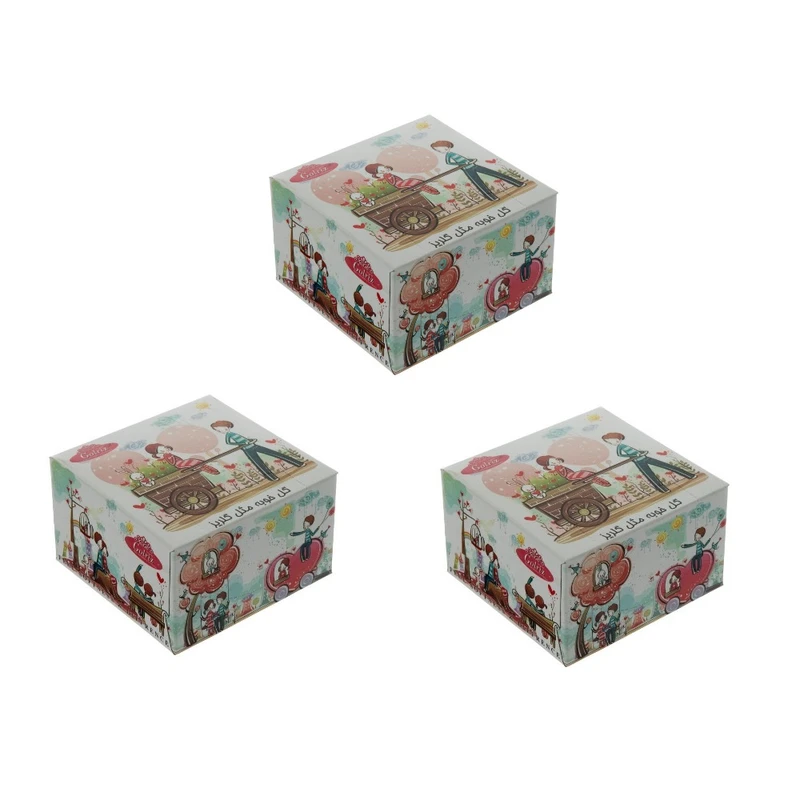 qualityq_90-53498 دستمال کاغذی 50 برگ گلریز مدل خاطرات کودکی بسته 3 عددی - تصویر 1