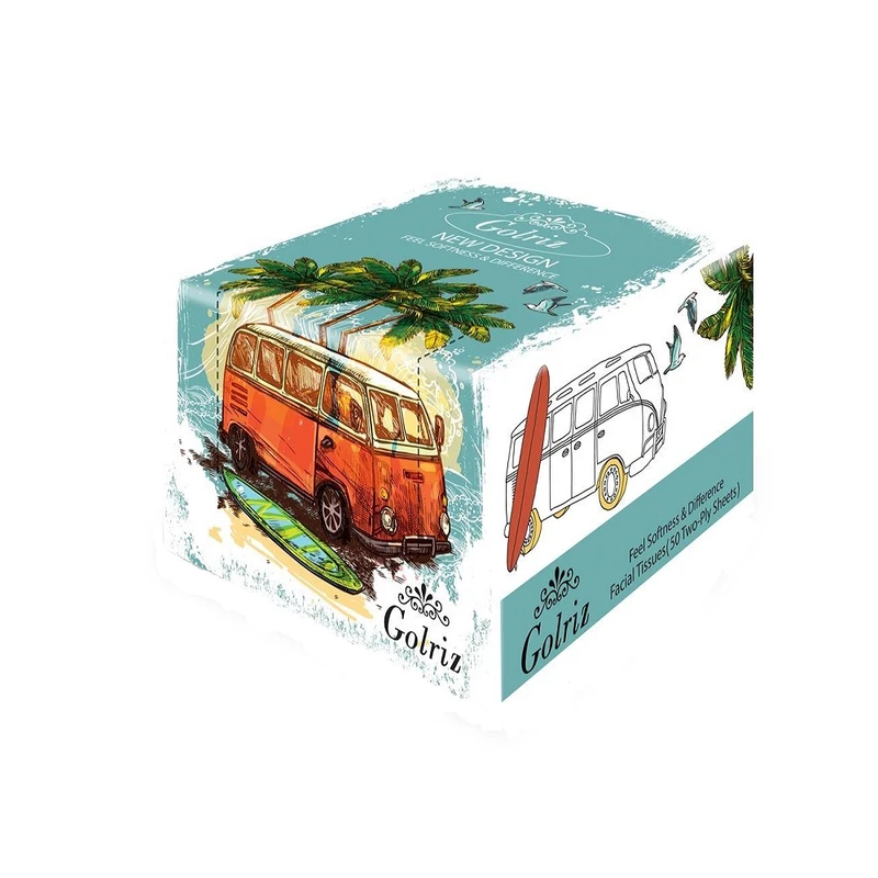 qualityq_90-53511 دستمال کاغذی 50 برگ گلریز مدل موج سواری - تصویر 1