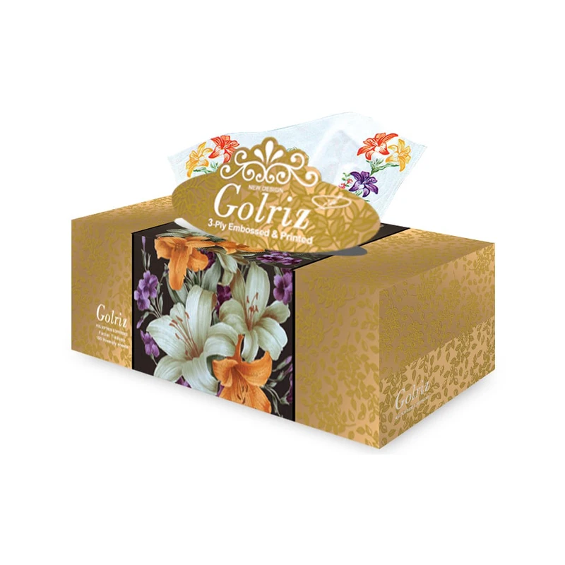 qualityq_90-53638 دستمال کاغذی 100 برگ گلریز مدل گل - تصویر 1