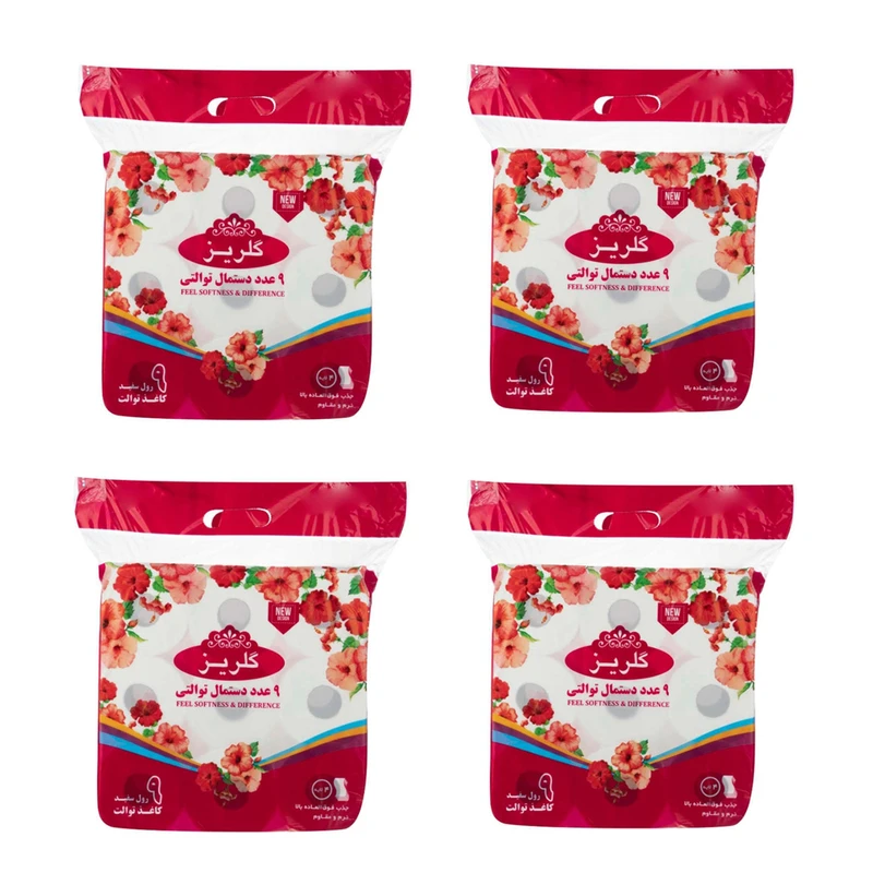 qualityq_90-53705 دستمال توالت گلریز مدل 01 مجموعه 4 عددی - تصویر 1