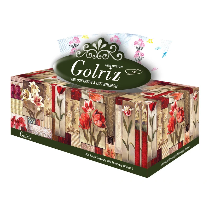 qualityq_90-53737 دستمال کاغذی 100 برگ گلریز مدل شقایق - تصویر 1