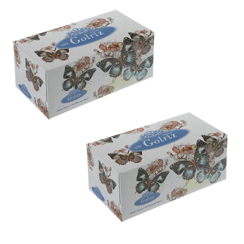qualityq_90-53814 دستمال کاغذی 100 برگ گلریز گلدار مدل افسون بسته 2 عددی - تصویر 1