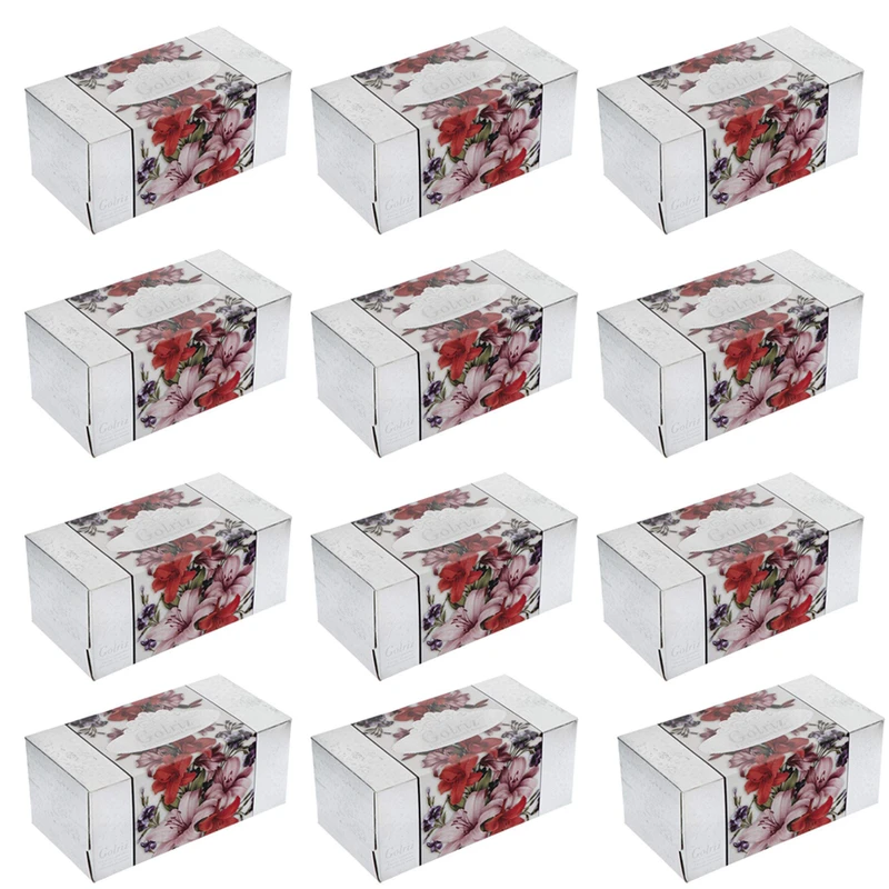 qualityq_90-53830 دستمال کاغذی 100 برگ گلریز مدل گل بسته 12 عددی - تصویر 1