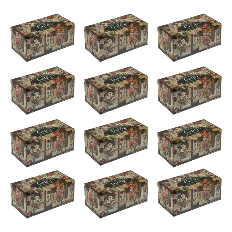 qualityq_90-53902 دستمال کاغذی 100 برگ گلریز مدل شقایق بسته 12 عددی - تصویر 1