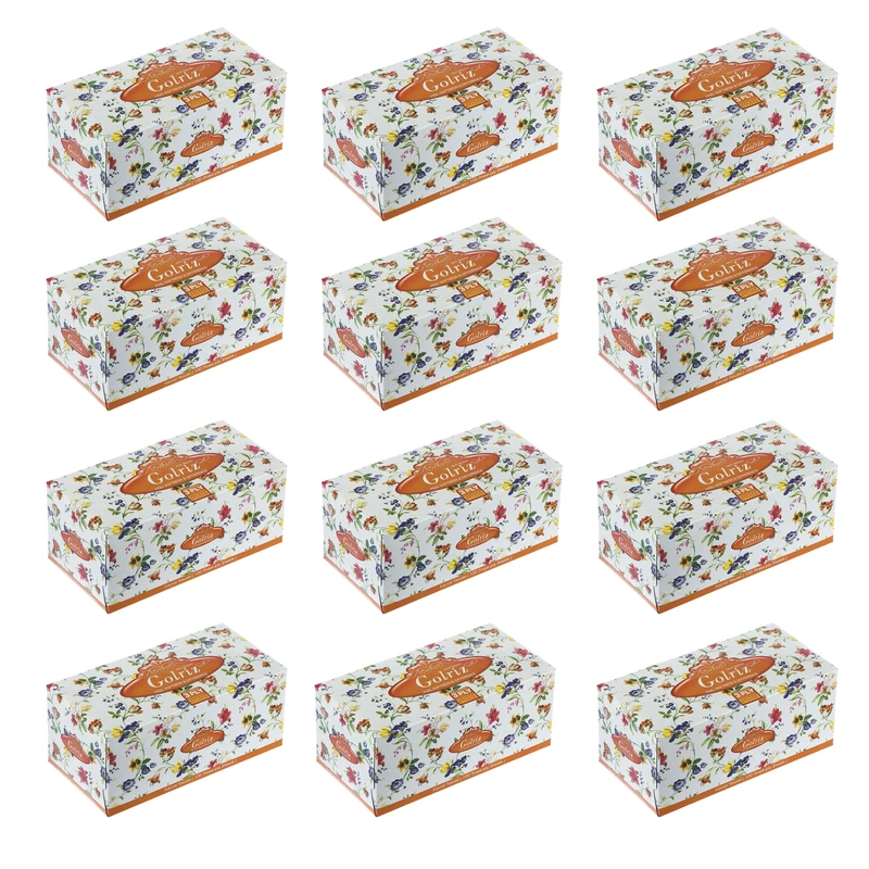 qualityq_90-53914 دستمال کاغذی 100 برگ گلریز مدل گل مریم بسته 12 عددی - تصویر 1