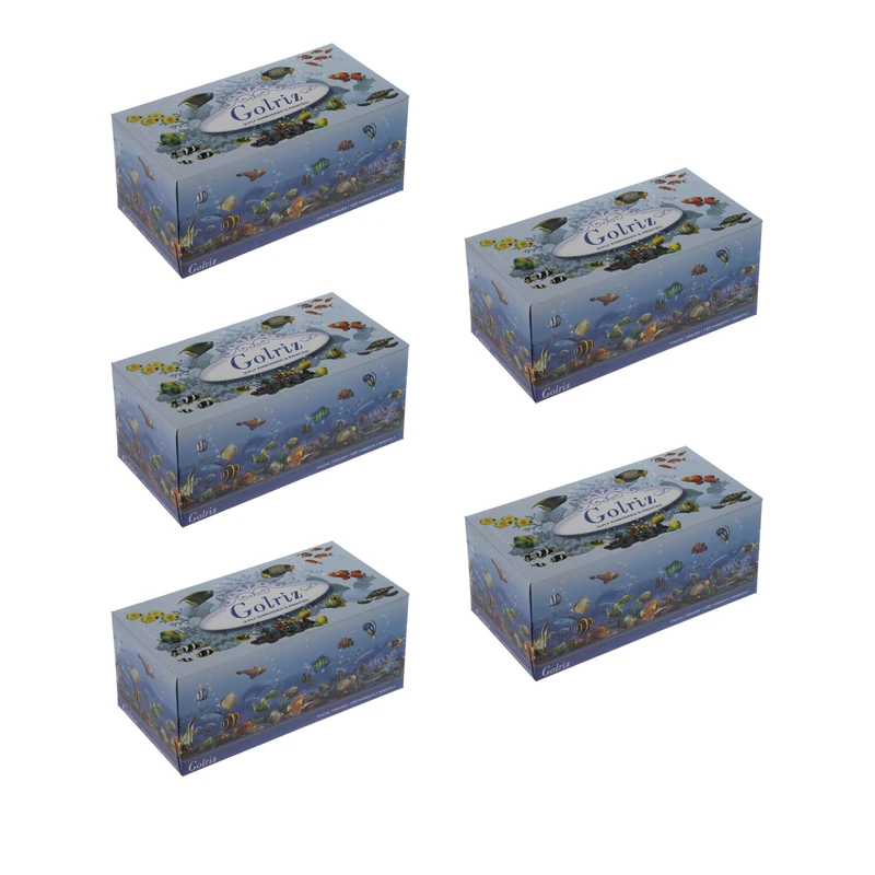 qualityq_90-53991 دستمال کاغذی 100 برگ گلریز مدل آکواریوم بسته 5 عددی - تصویر 1