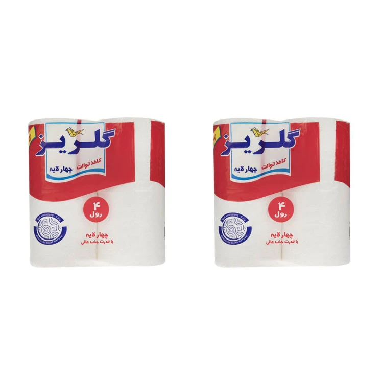 qualityq_90-54007 دستمال توالت گلریز مدل AB-4 بسته 2 عددی - تصویر 1