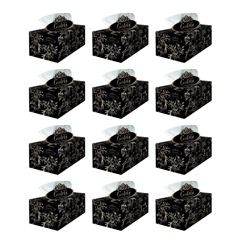 qualityq_90-54009 دستمال کاغذی 100 برگ گلریز مدل گلستان بسته 12 عددی - تصویر 1
