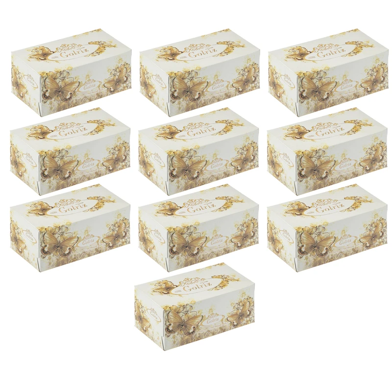 qualityq_90-54028 دستمال کاغذی 100 برگ گلریز گلدار مدل آذین بسته 10 عددی - تصویر 1